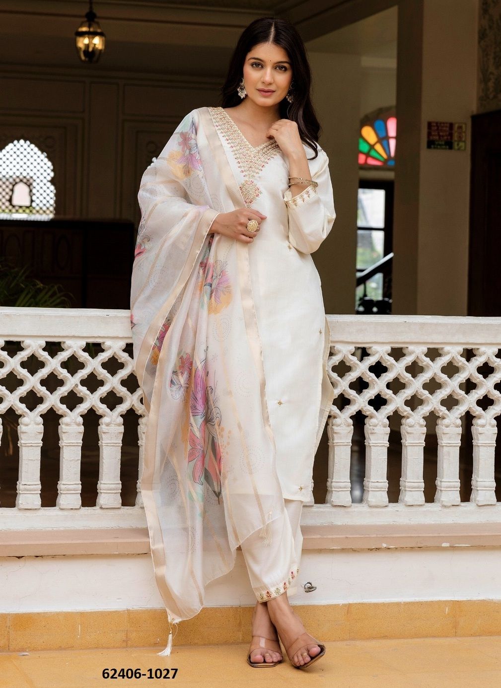 SERIES 1026-1027 - Catalog # 62406 (Set of 2 Readymade Salwar Suits) by Meheriya