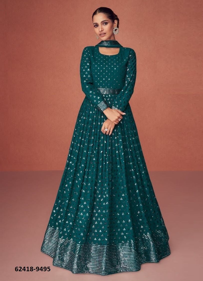 SEASON DIAMOND - Catalog # 62418 (Set of 5 Readymade Gowns) by Aashirwad SEASON DIAMOND - Catalog # 62418 (Set of 5 Readymade Gowns) by Aashirwad