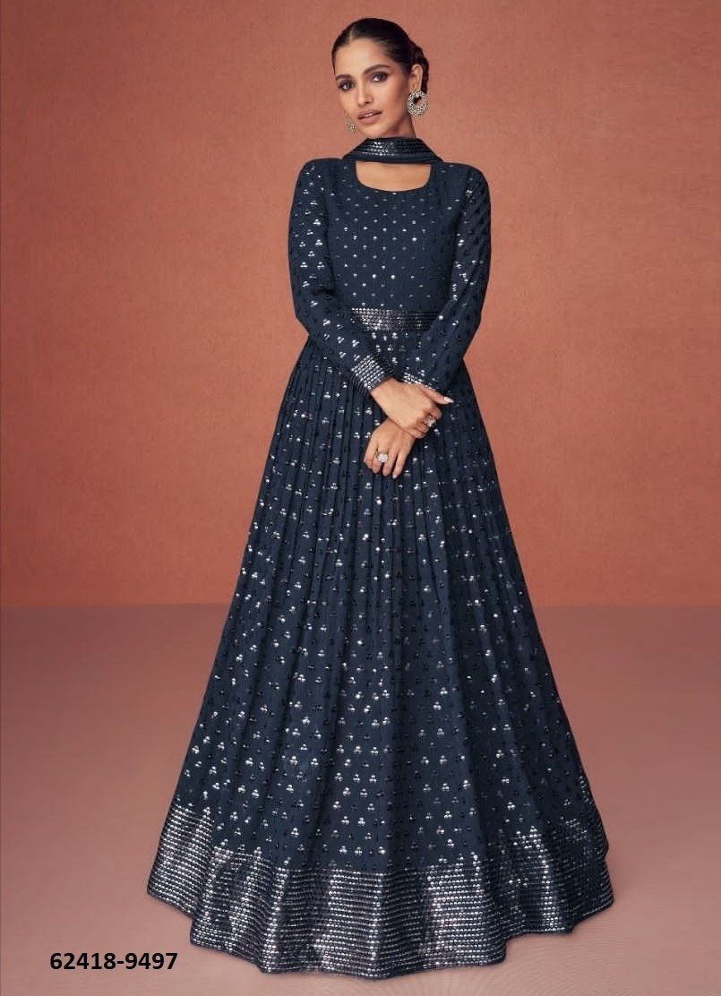 SEASON DIAMOND - Catalog # 62418 (Set of 5 Readymade Gowns) by Aashirwad SEASON DIAMOND - Catalog # 62418 (Set of 5 Readymade Gowns) by Aashirwad