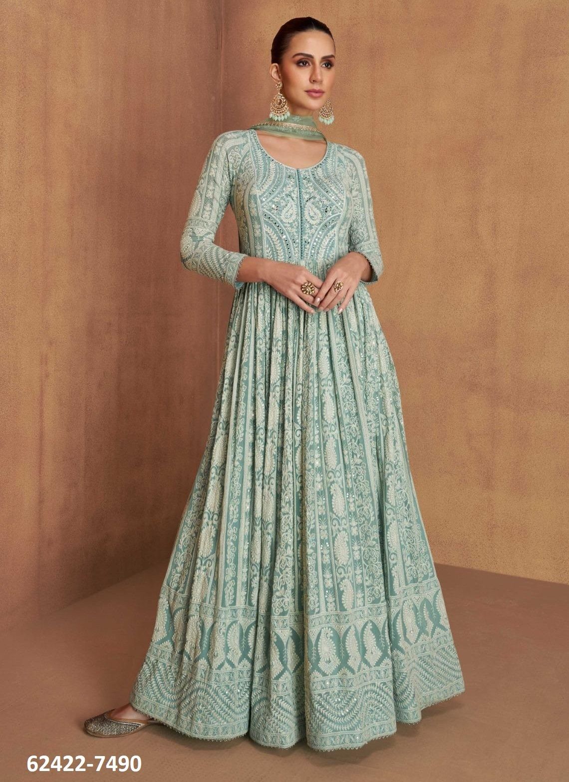 ROYAL - Catalog # 62422 (Set of 2 Readymade Gowns) by Gulkayra Designer ROYAL - Catalog # 62422 (Set of 2 Readymade Gowns) by Gulkayra Designer