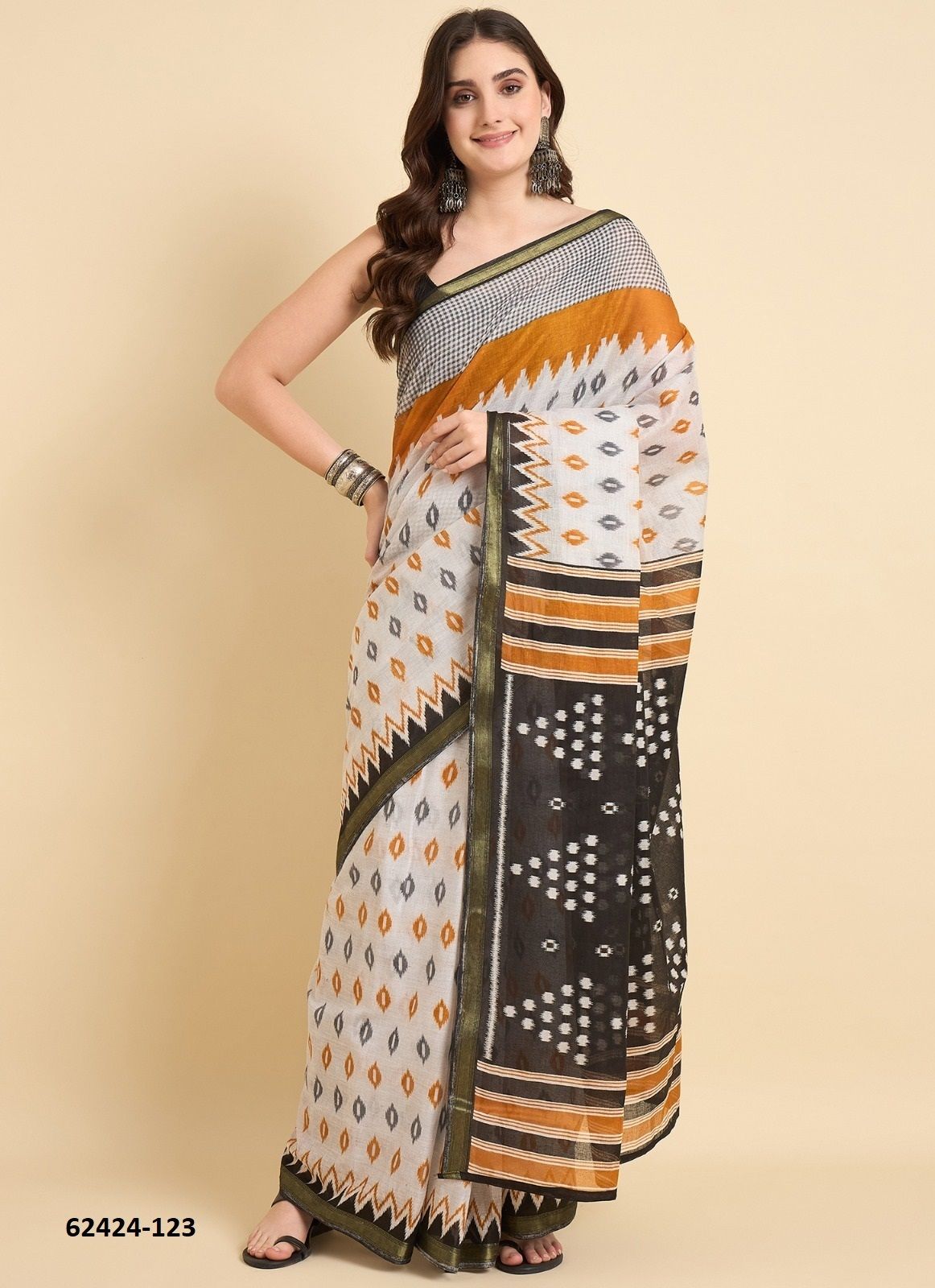 ZARI BORDER - Catalog # 62424 (Set of 24 Sarees) by Jagraasa