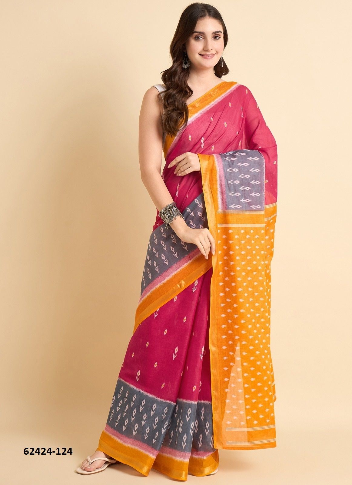 ZARI BORDER - Catalog # 62424 (Set of 24 Sarees) by Jagraasa