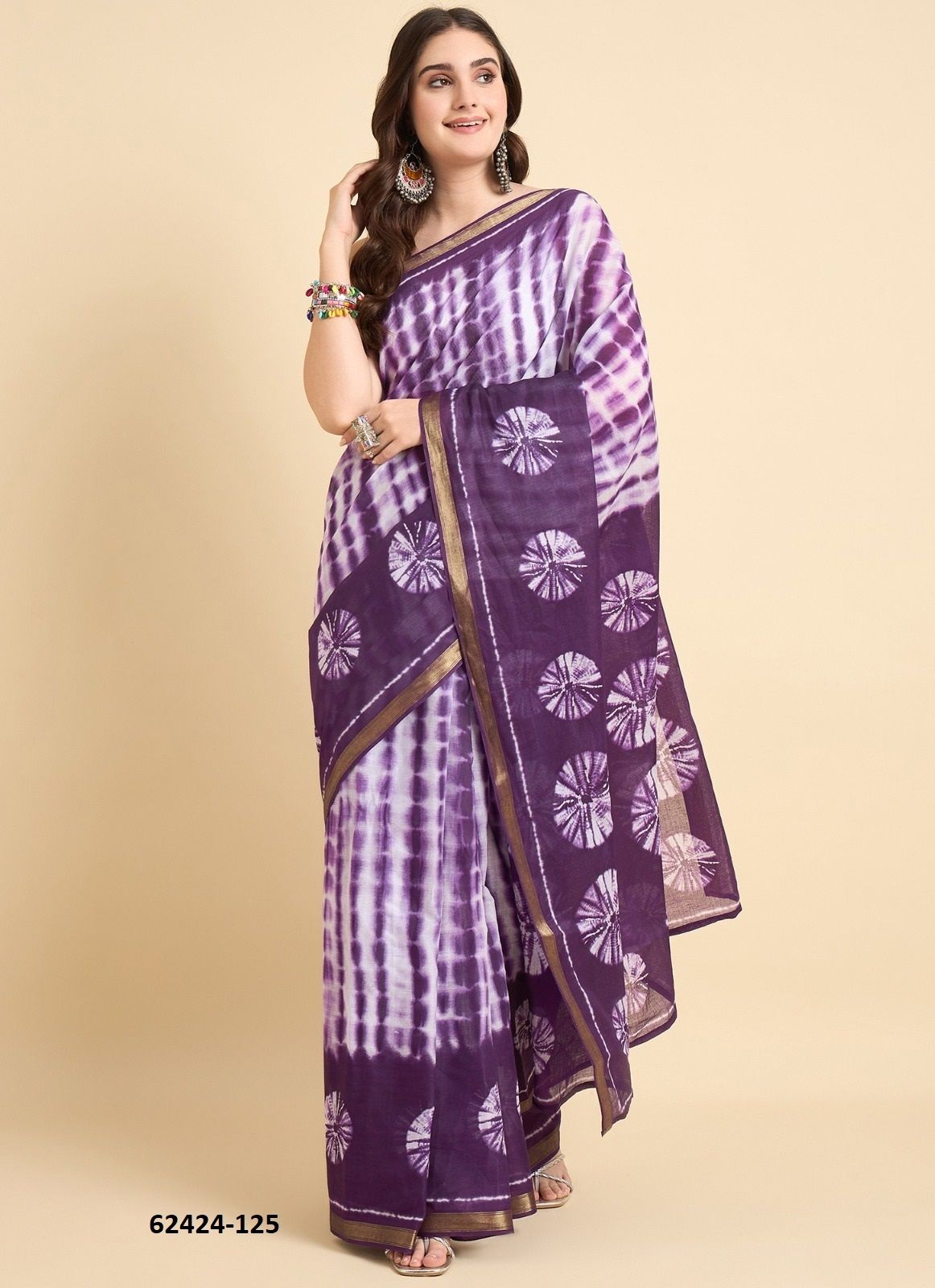 ZARI BORDER - Catalog # 62424 (Set of 24 Sarees) by Jagraasa