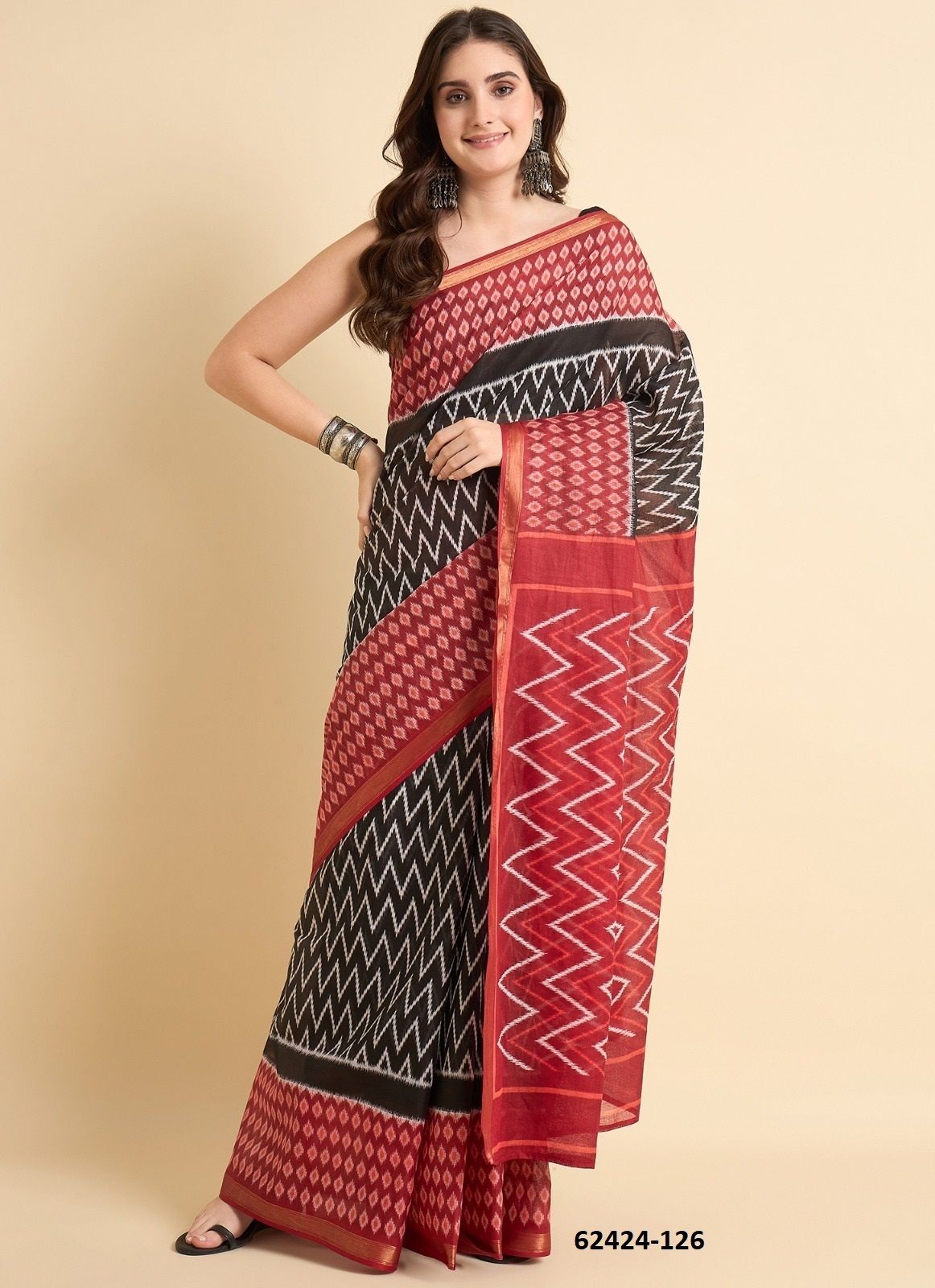 ZARI BORDER - Catalog # 62424 (Set of 24 Sarees) by Jagraasa