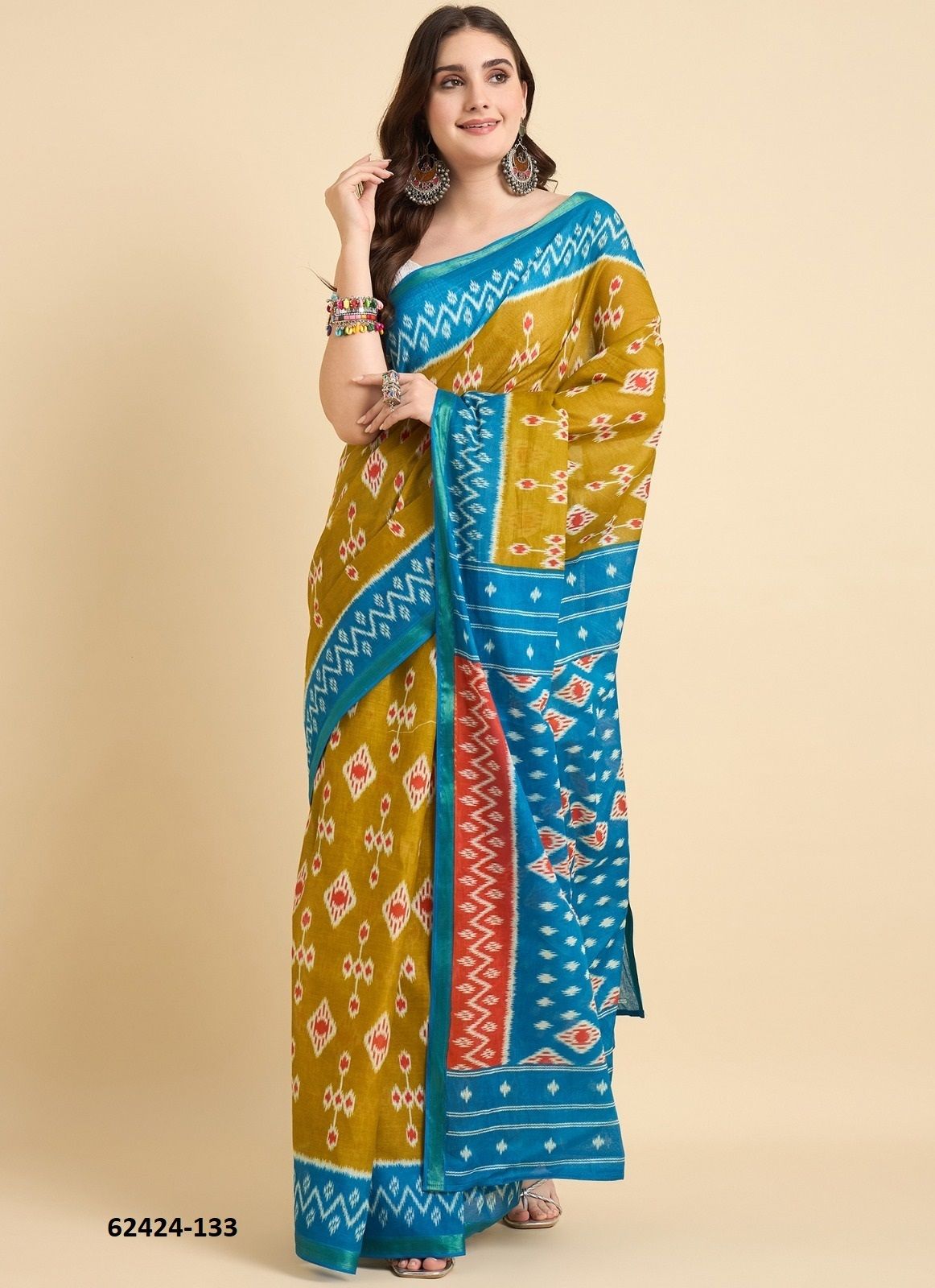 ZARI BORDER - Catalog # 62424 (Set of 24 Sarees) by Jagraasa