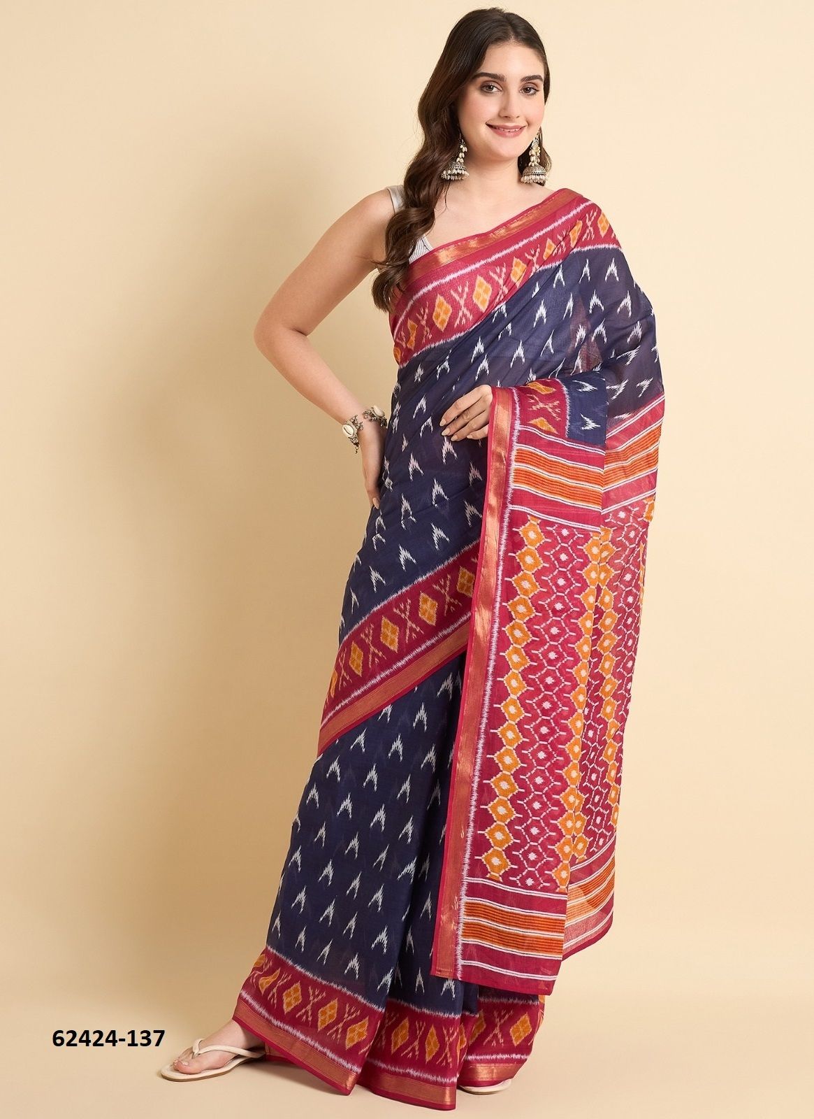 ZARI BORDER - Catalog # 62424 (Set of 24 Sarees) by Jagraasa