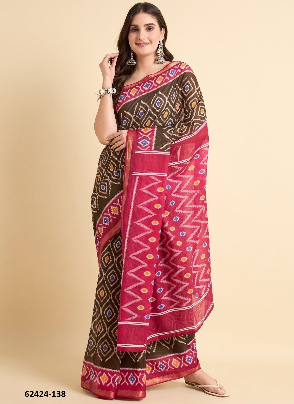 ZARI BORDER - Catalog # 62424 (Set of 24 Sarees) by Jagraasa