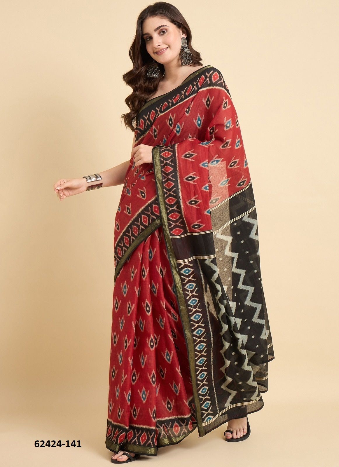 ZARI BORDER - Catalog # 62424 (Set of 24 Sarees) by Jagraasa
