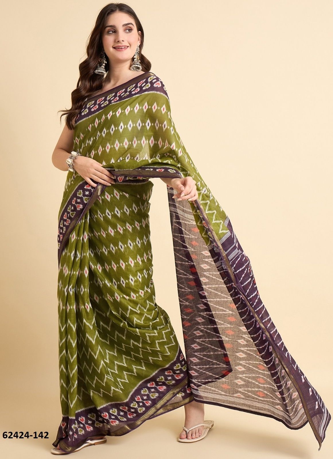 ZARI BORDER - Catalog # 62424 (Set of 24 Sarees) by Jagraasa