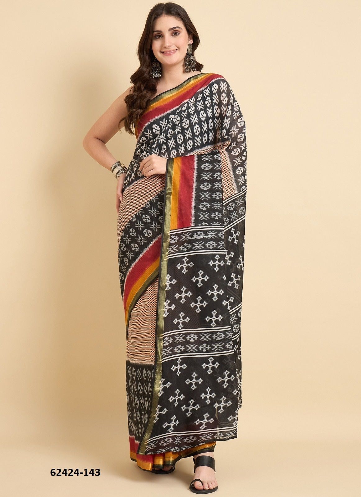 ZARI BORDER - Catalog # 62424 (Set of 24 Sarees) by Jagraasa