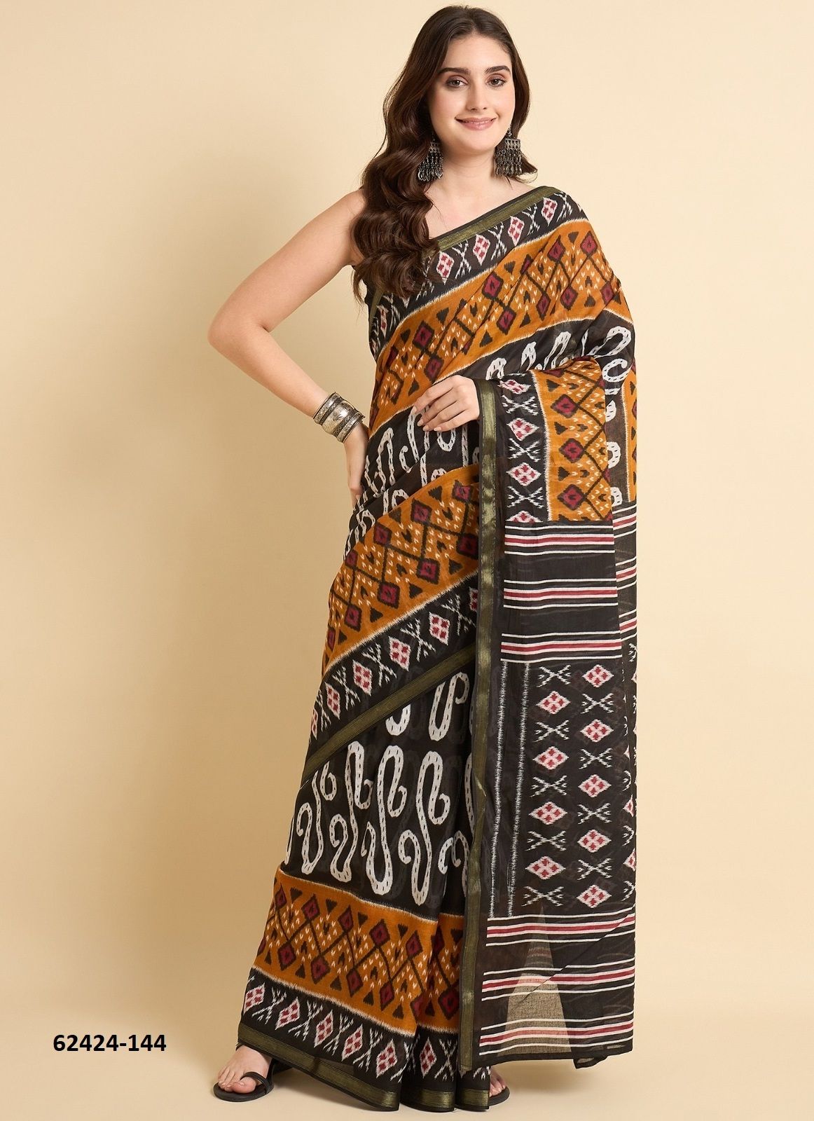 ZARI BORDER - Catalog # 62424 (Set of 24 Sarees) by Jagraasa
