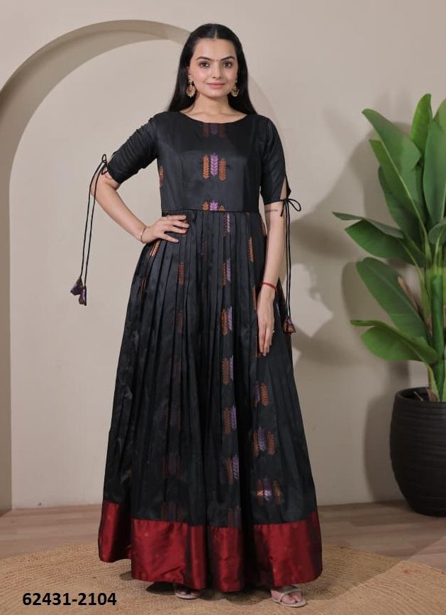 SOFT SILK GOWN - Catalog # 62431 (Set of 2 Readymade Gowns) by Meheriya SOFT SILK GOWN - Catalog # 62431 (Set of 2 Readymade Gowns) by Meheriya