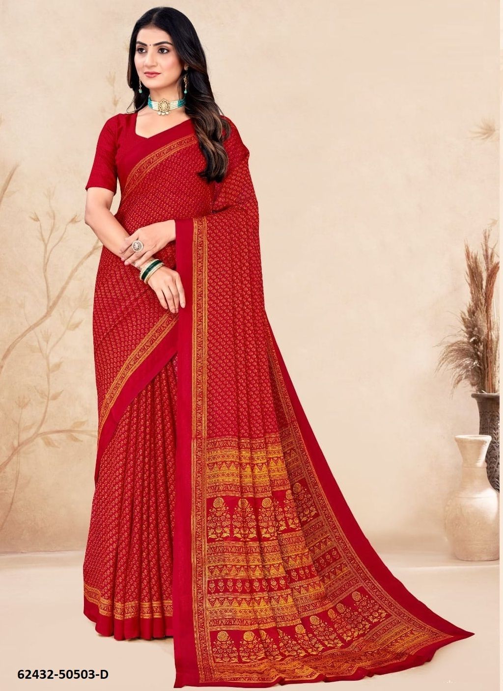STAR CHIFFON 212 - Catalog # 62432 (Set of 12 Sarees) by Ruchi Sarees