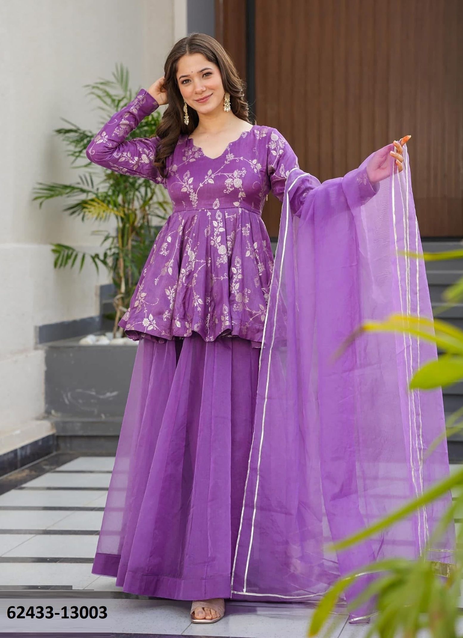 CLORA 13 - Catalog # 62433 (Set of 4 Readymade Salwar Suits) by Desi Muse