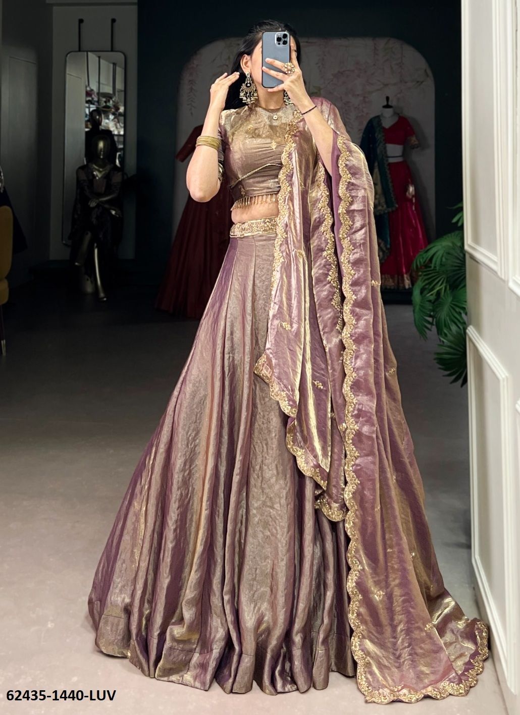 SERIES 1440 - Catalog # 62435 (Set of 4 Semi-Stitched Lehengas) by Meheriya SERIES 1440 - Catalog # 62435 (Set of 4 Semi-Stitched Lehengas) by Meheriya