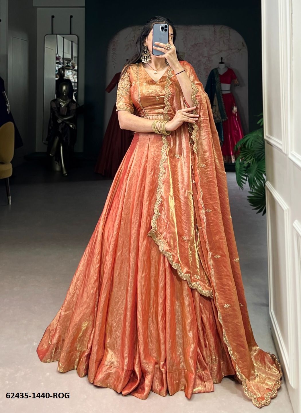 SERIES 1440 - Catalog # 62435 (Set of 4 Semi-Stitched Lehengas) by Meheriya SERIES 1440 - Catalog # 62435 (Set of 4 Semi-Stitched Lehengas) by Meheriya