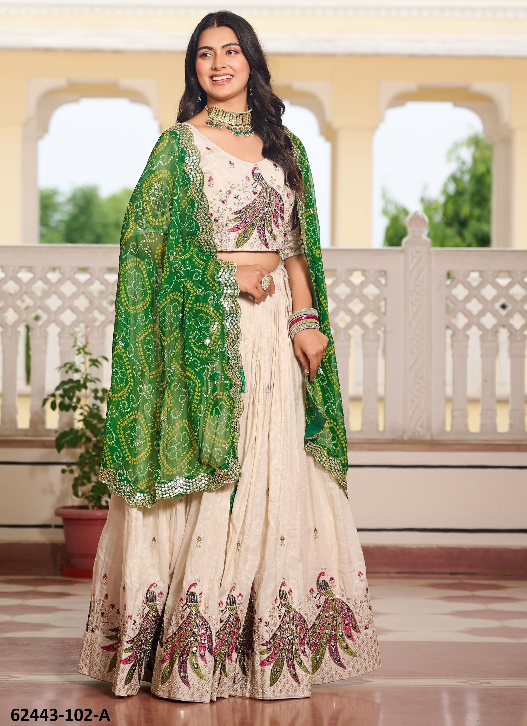 SERIES 102 - Catalog # 62443 (Set of 5 Readymade Lehengas) by Meheriya SERIES 102 - Catalog # 62443 (Set of 5 Readymade Lehengas) by Meheriya