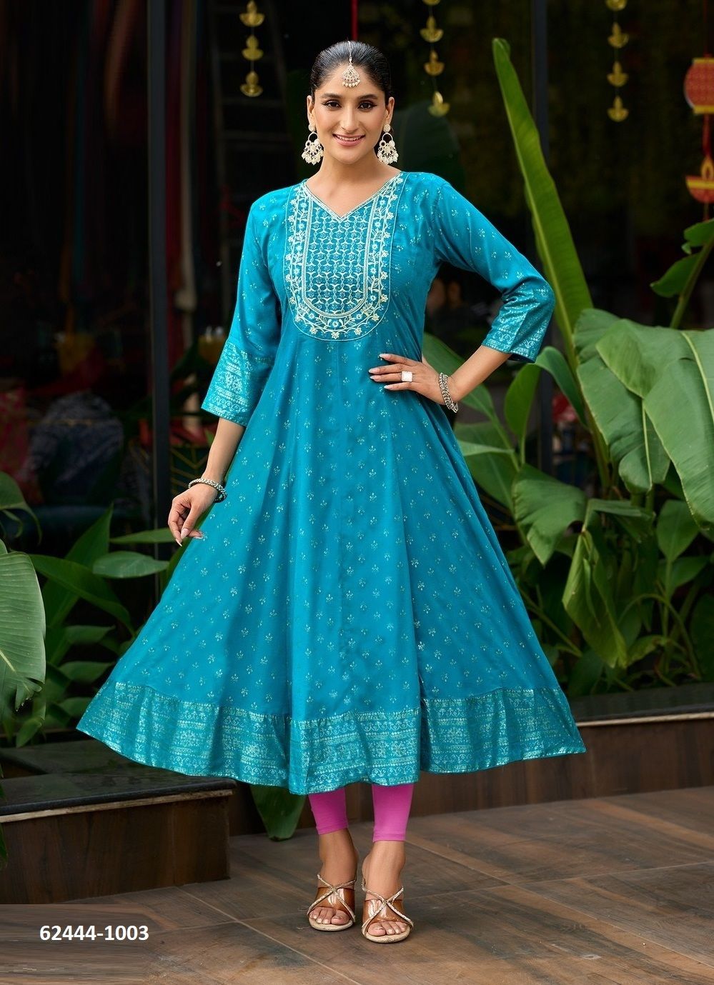 AURELIA - Catalog # 62444 (Set of 10 Readymade Women's Kurtis / Tops) MADE IN INDIA BY Diya Trendz