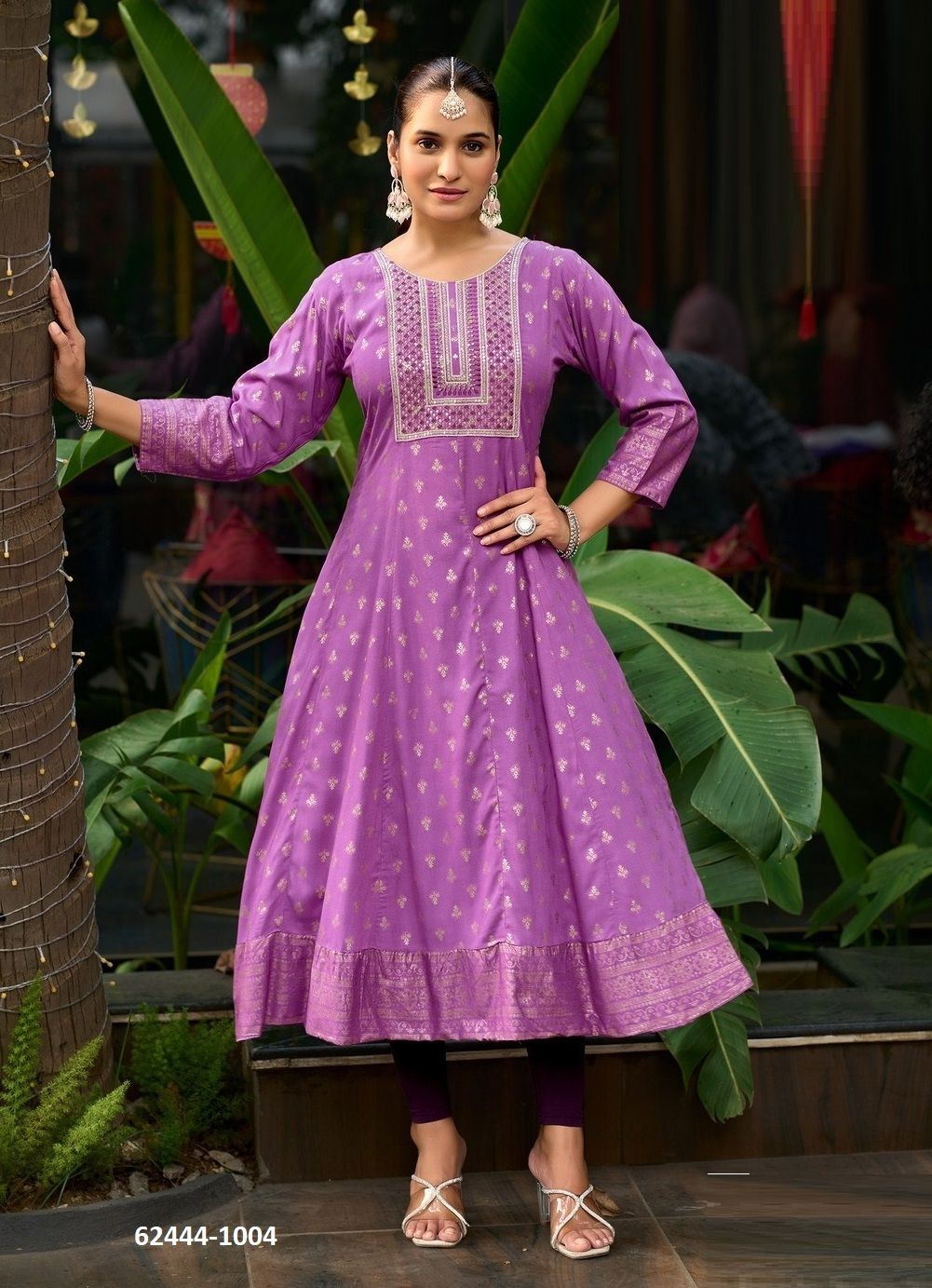 AURELIA - Catalog # 62444 (Set of 10 Readymade Women's Kurtis / Tops) MADE IN INDIA BY Diya Trendz