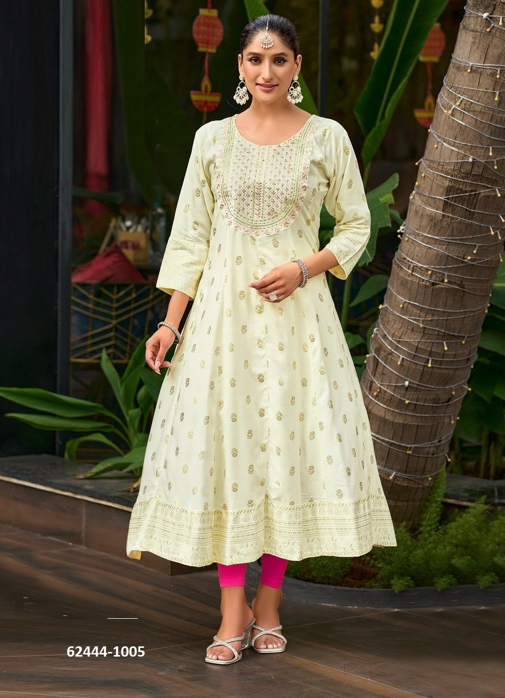 AURELIA - Catalog # 62444 (Set of 10 Readymade Women's Kurtis / Tops) MADE IN INDIA BY Diya Trendz