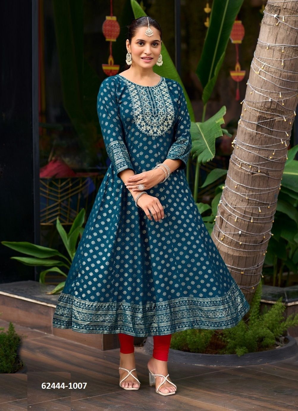 AURELIA - Catalog # 62444 (Set of 10 Readymade Women's Kurtis / Tops) MADE IN INDIA BY Diya Trendz