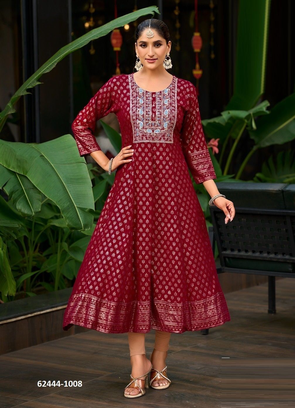AURELIA - Catalog # 62444 (Set of 10 Readymade Women's Kurtis / Tops) MADE IN INDIA BY Diya Trendz