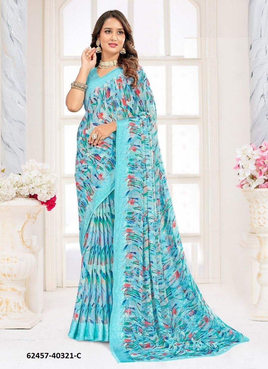 CHERRY 62 - Catalog # 62457 (Set of 6 Sarees) MADE IN INDIA BY Ruchi Sarees CHERRY 62 - Catalog # 62457 (Set of 6 Sarees) MADE IN INDIA BY Ruchi Sarees