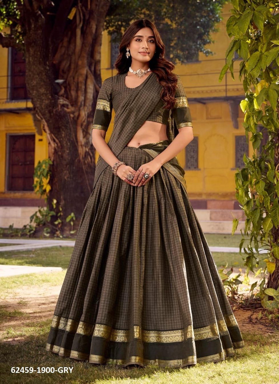 SWASTHIKA - Catalog # 62459 (Set of 4 Semi-Stitched Lehengas) MADE IN INDIA BY JAGRAASA SWASTHIKA - Catalog # 62459 (Set of 4 Semi-Stitched Lehengas) MADE IN INDIA BY JAGRAASA