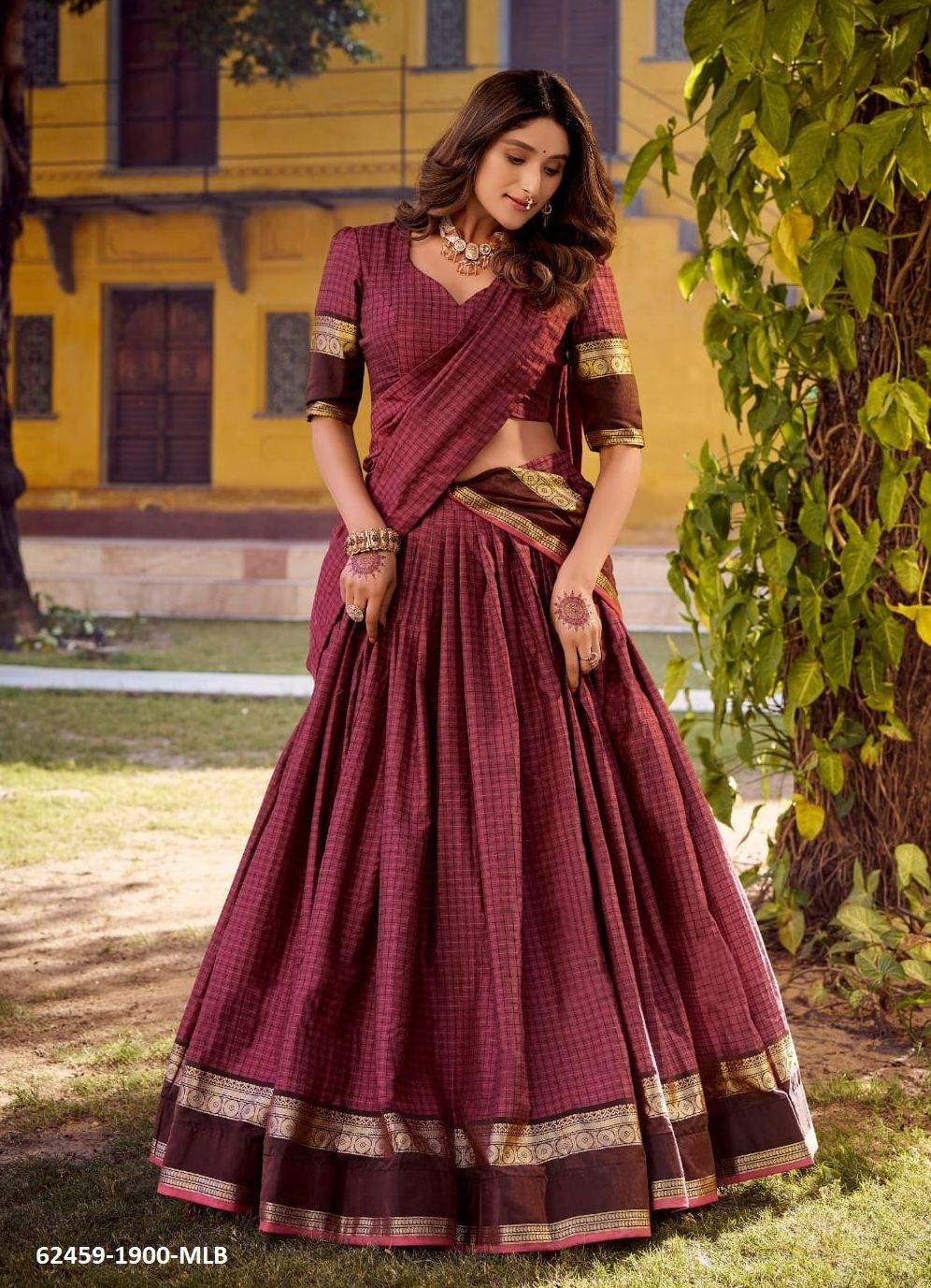 SWASTHIKA - Catalog # 62459 (Set of 4 Semi-Stitched Lehengas) MADE IN INDIA BY JAGRAASA SWASTHIKA - Catalog # 62459 (Set of 4 Semi-Stitched Lehengas) MADE IN INDIA BY JAGRAASA