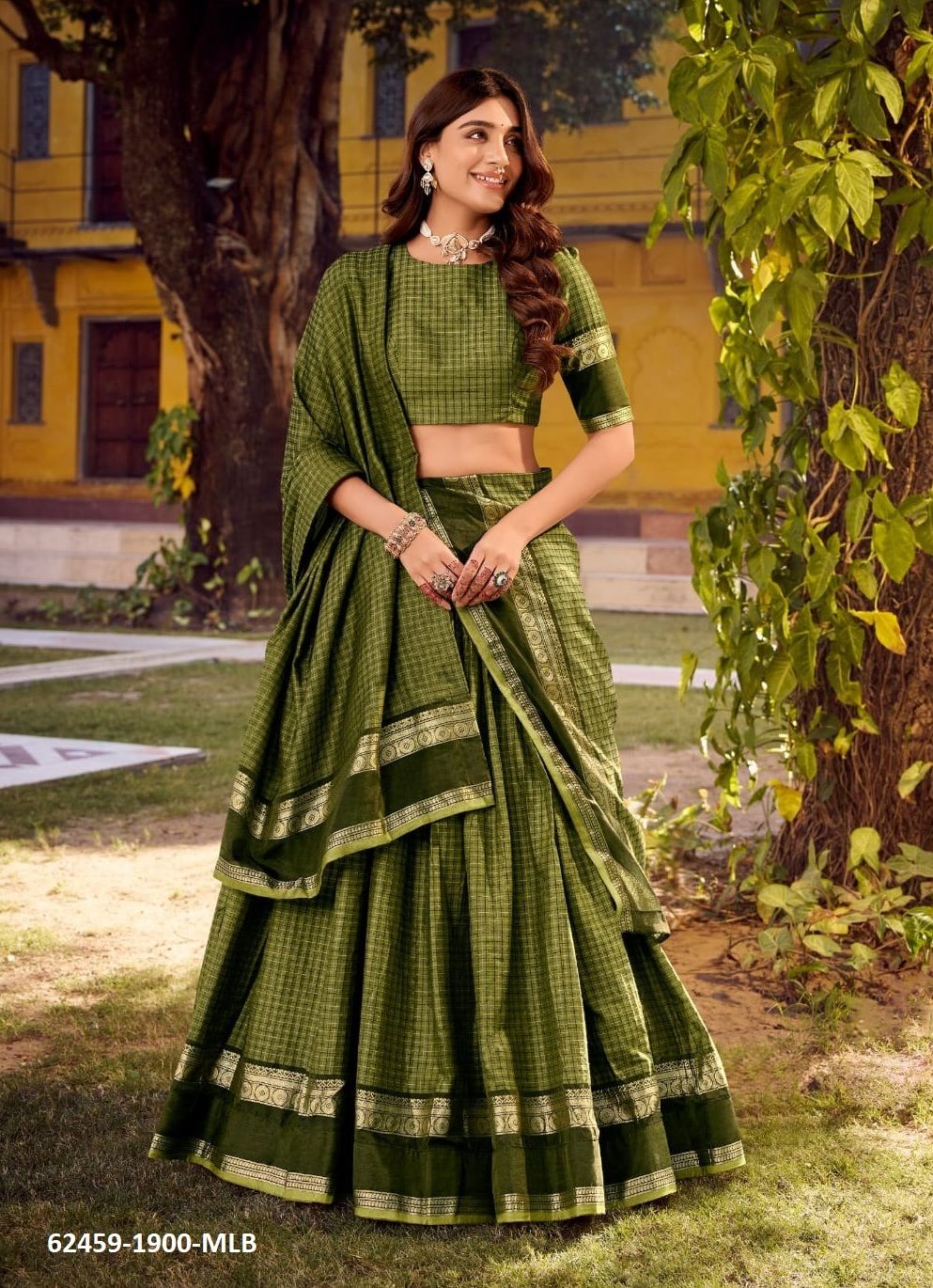 SWASTHIKA - Catalog # 62459 (Set of 4 Semi-Stitched Lehengas) MADE IN INDIA BY JAGRAASA SWASTHIKA - Catalog # 62459 (Set of 4 Semi-Stitched Lehengas) MADE IN INDIA BY JAGRAASA