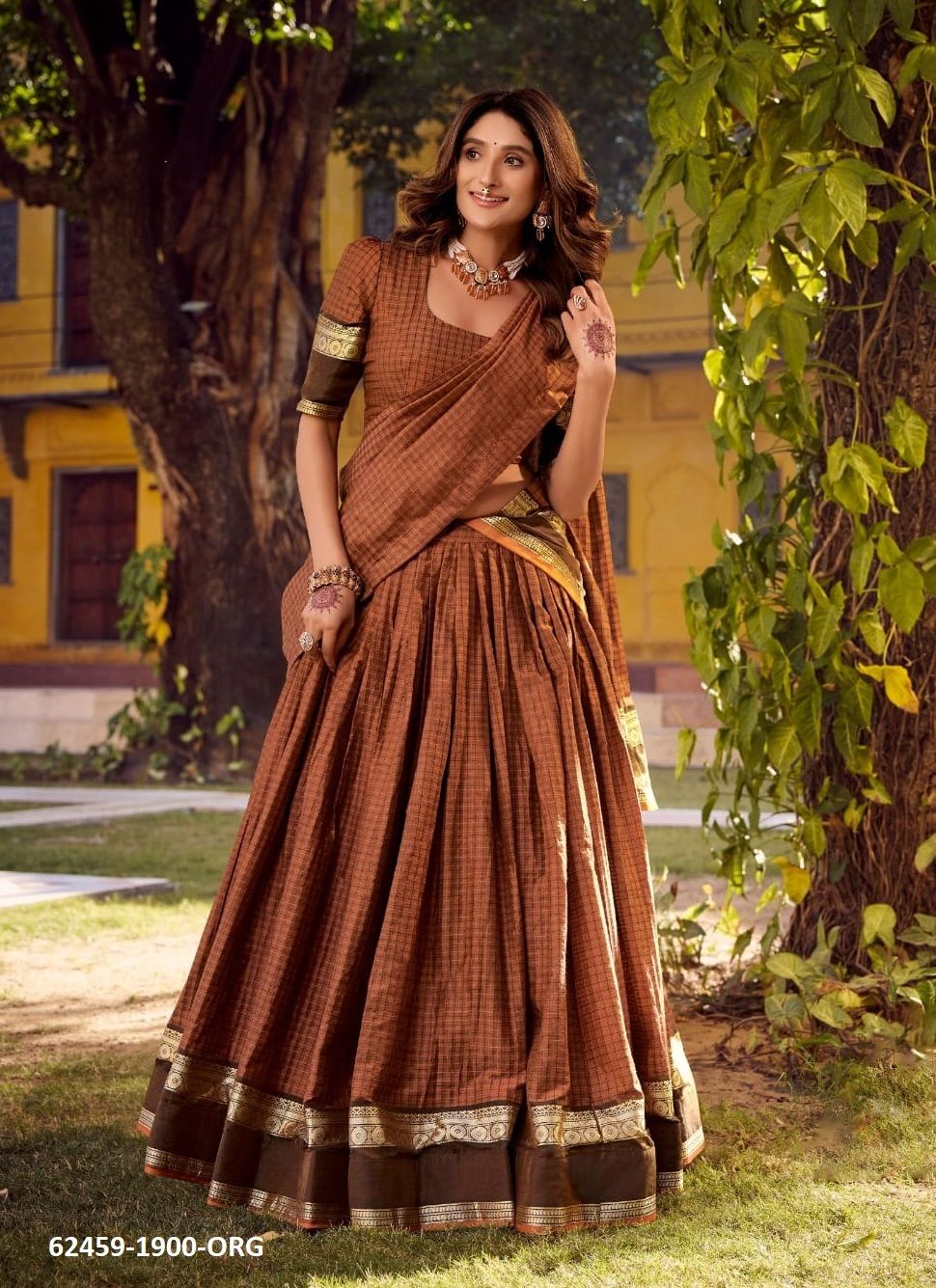 SWASTHIKA - Catalog # 62459 (Set of 4 Semi-Stitched Lehengas) MADE IN INDIA BY JAGRAASA SWASTHIKA - Catalog # 62459 (Set of 4 Semi-Stitched Lehengas) MADE IN INDIA BY JAGRAASA
