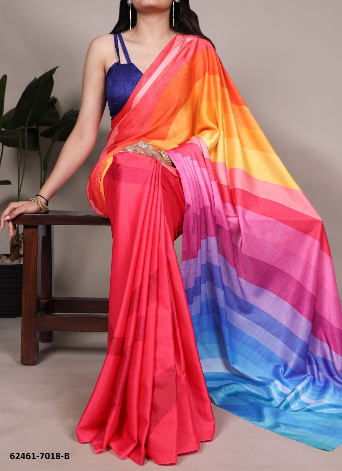 FLORAL SERIES 7018 - Catalog # 62461 (Set of 7 Sarees) MADE IN INDIA BY DESI MUSE FLORAL SERIES 7018 - Catalog # 62461 (Set of 7 Sarees) MADE IN INDIA BY DESI MUSE