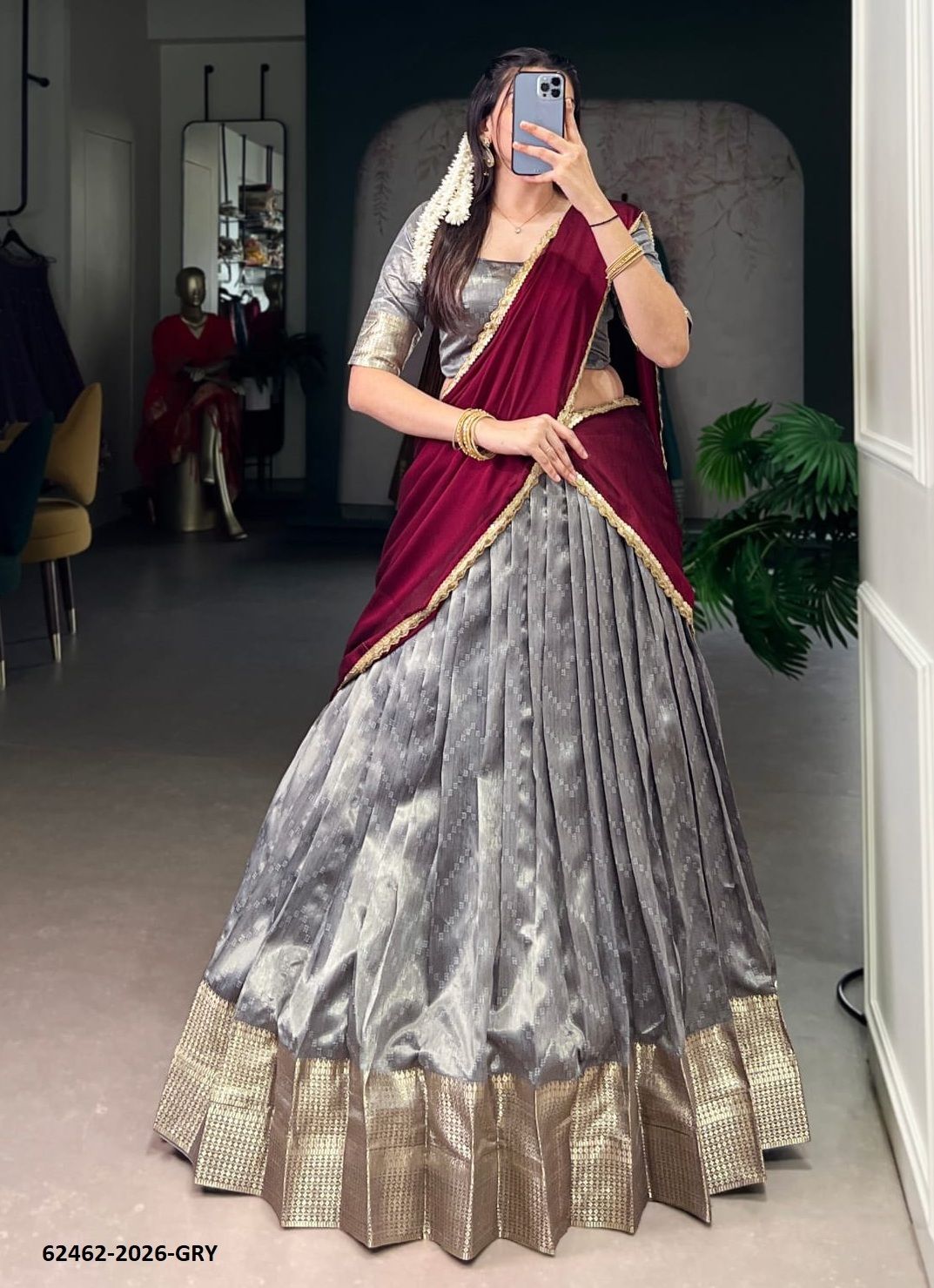 PRATHIMA - Catalog # 62462 (Set of 4 Semi-Stitched Lehengas) MADE IN INDIA BY MEHERIYA PRATHIMA - Catalog # 62462 (Set of 4 Semi-Stitched Lehengas) MADE IN INDIA BY MEHERIYA