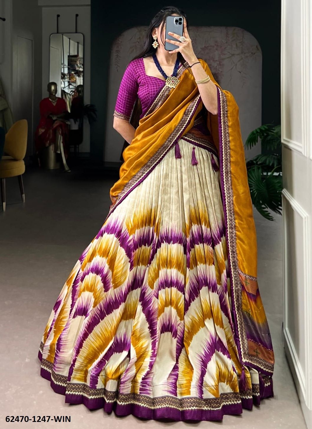 ANAHITHA - Catalog # 62470 (Set of 4 Semi-Stitched Lehengas) MADE IN INDIA BY Desi Muse ANAHITHA - Catalog # 62470 (Set of 4 Semi-Stitched Lehengas) MADE IN INDIA BY Desi Muse