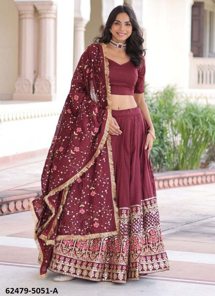 SERIES 5051 - Catalog # 62479 (Set of 2 Semi-Stitched Lehengas) by Serengeti SERIES 5051 - Catalog # 62479 (Set of 2 Semi-Stitched Lehengas) by Serengeti