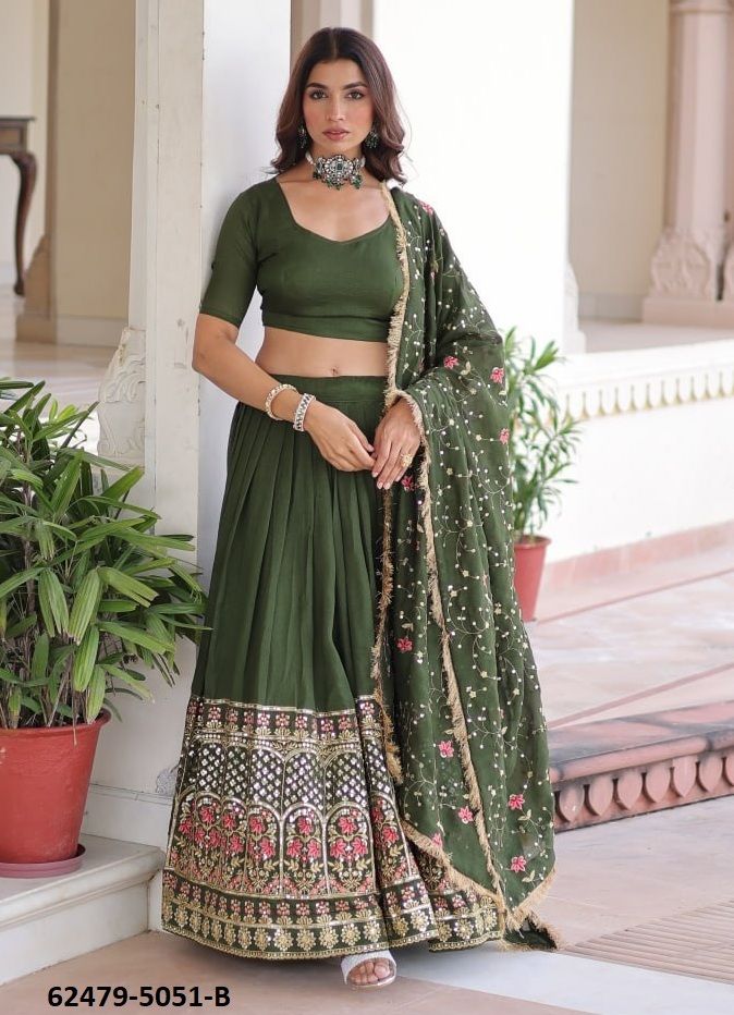 SERIES 5051 - Catalog # 62479 (Set of 2 Semi-Stitched Lehengas) by Serengeti SERIES 5051 - Catalog # 62479 (Set of 2 Semi-Stitched Lehengas) by Serengeti