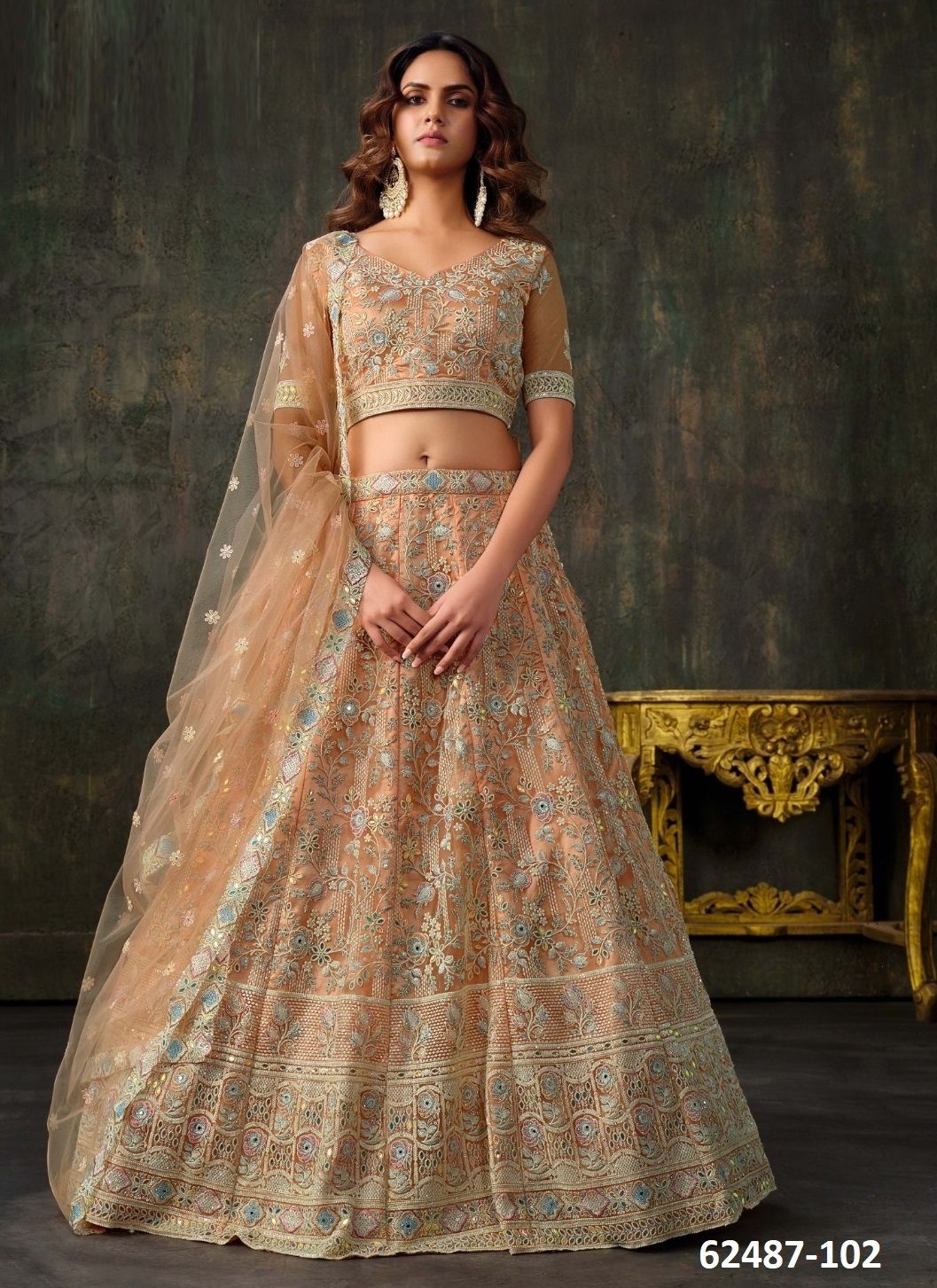 SANYA 2 - Catalog # 62487 (Set of 8 Semi-Stitched Lehengas) by Desi Muse SANYA 2 - Catalog # 62487 (Set of 8 Semi-Stitched Lehengas) by Desi Muse
