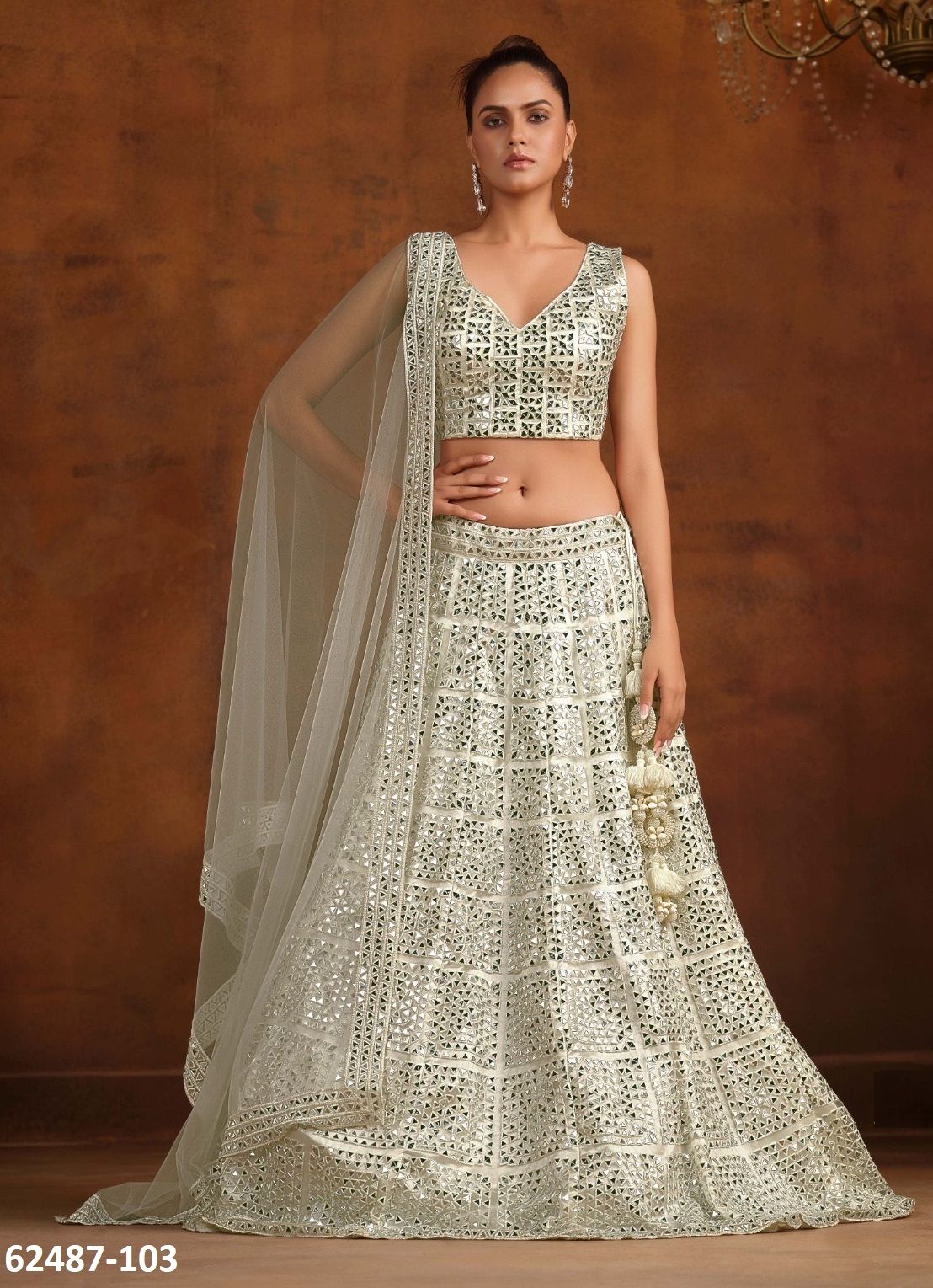 SANYA 2 - Catalog # 62487 (Set of 8 Semi-Stitched Lehengas) by Desi Muse SANYA 2 - Catalog # 62487 (Set of 8 Semi-Stitched Lehengas) by Desi Muse