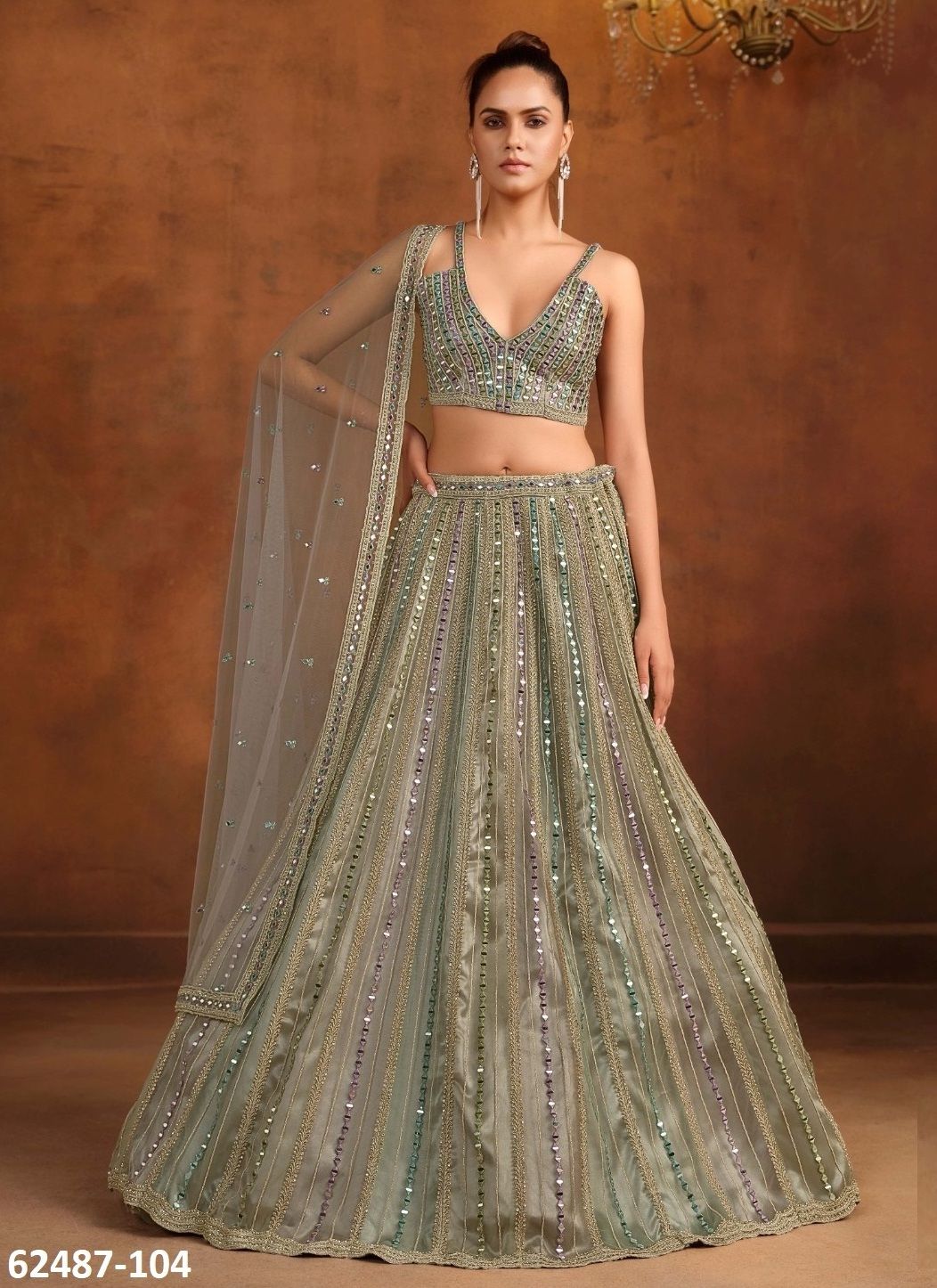 SANYA 2 - Catalog # 62487 (Set of 8 Semi-Stitched Lehengas) by Desi Muse SANYA 2 - Catalog # 62487 (Set of 8 Semi-Stitched Lehengas) by Desi Muse