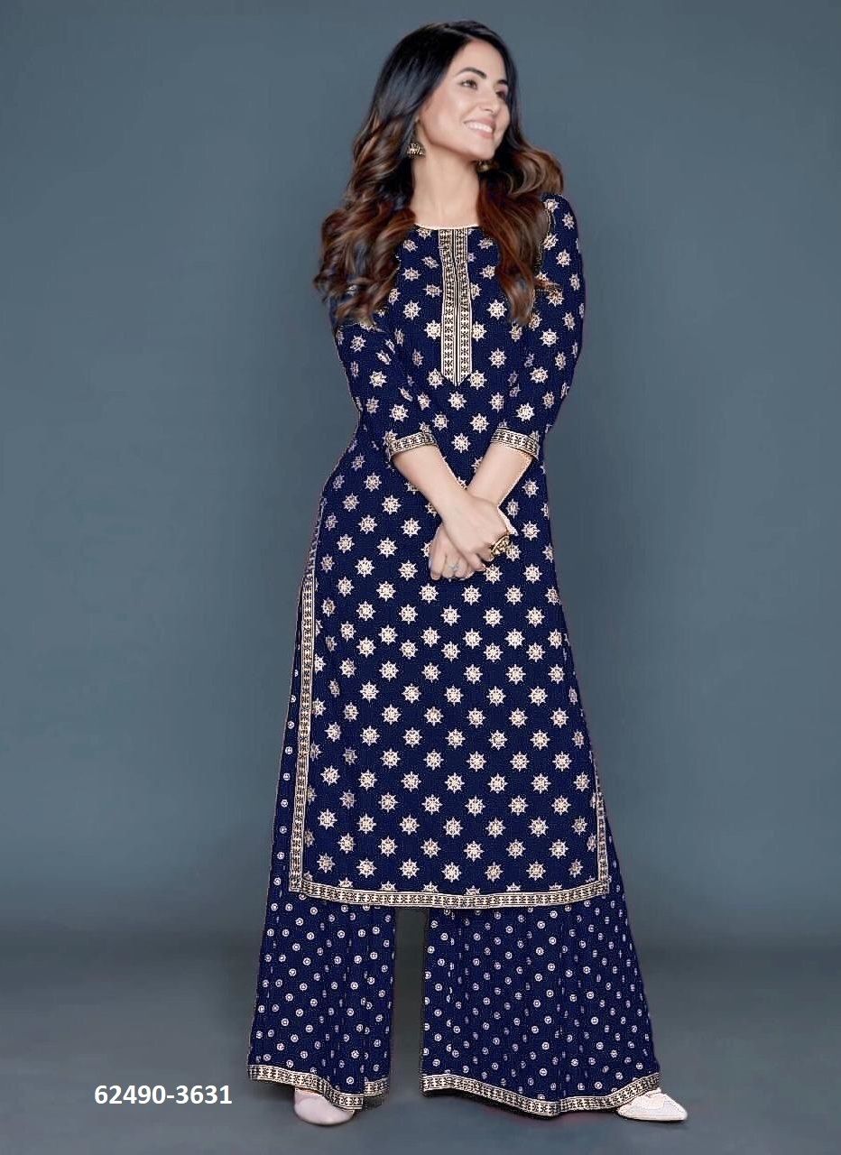 BEAUTIFUL GOLD PRINT - Catalog # 62490 (Set of 5 Tops With Bottoms) by Jagraasa BEAUTIFUL GOLD PRINT - Catalog # 62490 (Set of 5 Tops With Bottoms) by Jagraasa