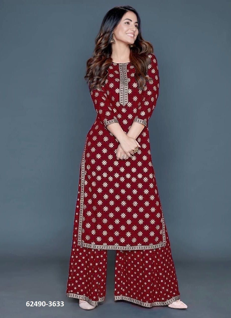 BEAUTIFUL GOLD PRINT - Catalog # 62490 (Set of 5 Tops With Bottoms) by Jagraasa BEAUTIFUL GOLD PRINT - Catalog # 62490 (Set of 5 Tops With Bottoms) by Jagraasa
