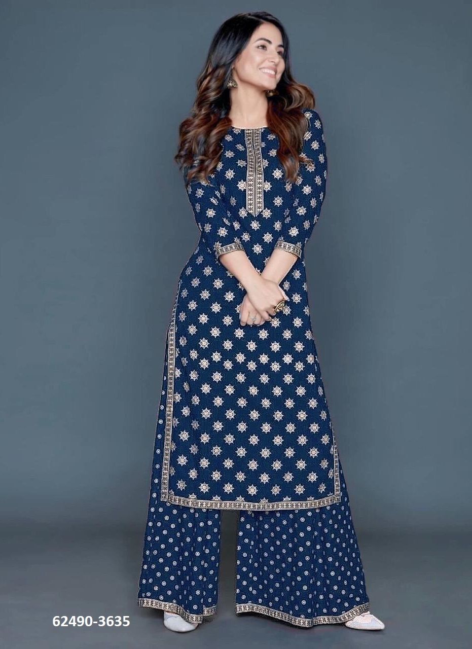 BEAUTIFUL GOLD PRINT - Catalog # 62490 (Set of 5 Tops With Bottoms) by Jagraasa BEAUTIFUL GOLD PRINT - Catalog # 62490 (Set of 5 Tops With Bottoms) by Jagraasa