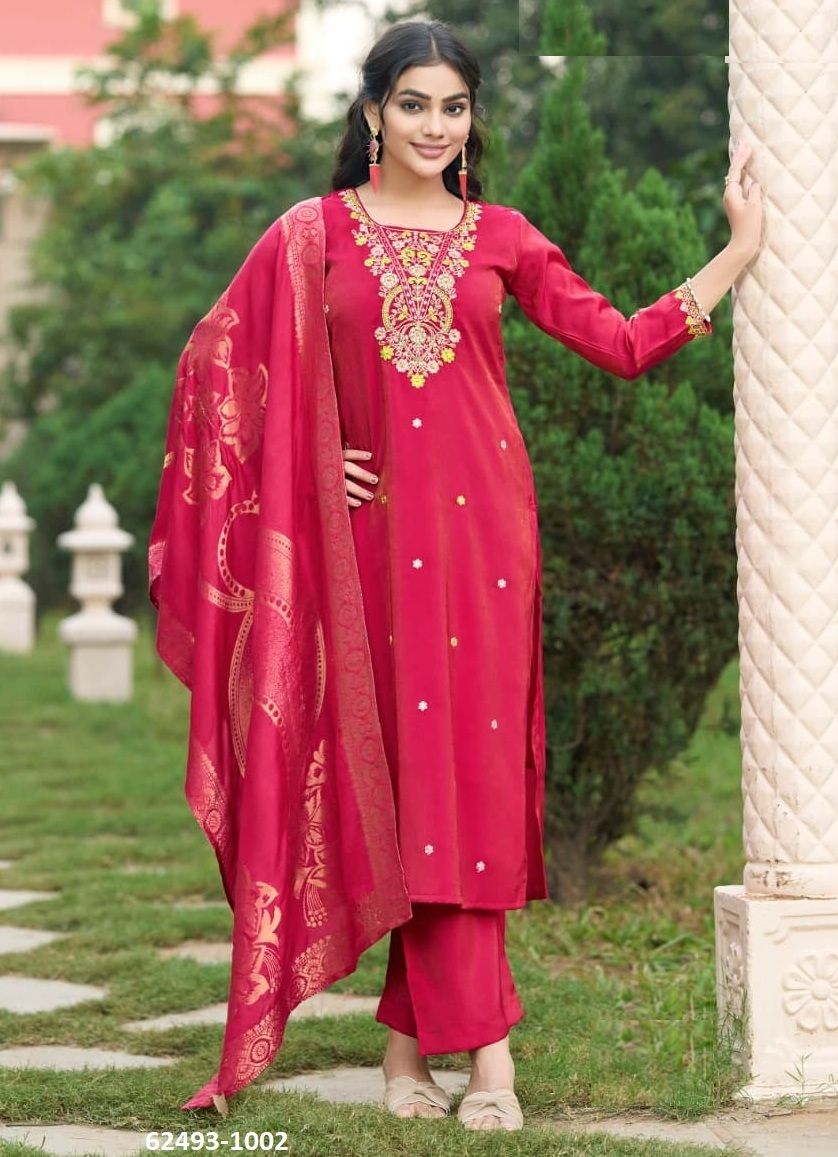 AAROHI - Catalog # 62493 (Set of 4 Readymade Salwar Suits) by Karissa
