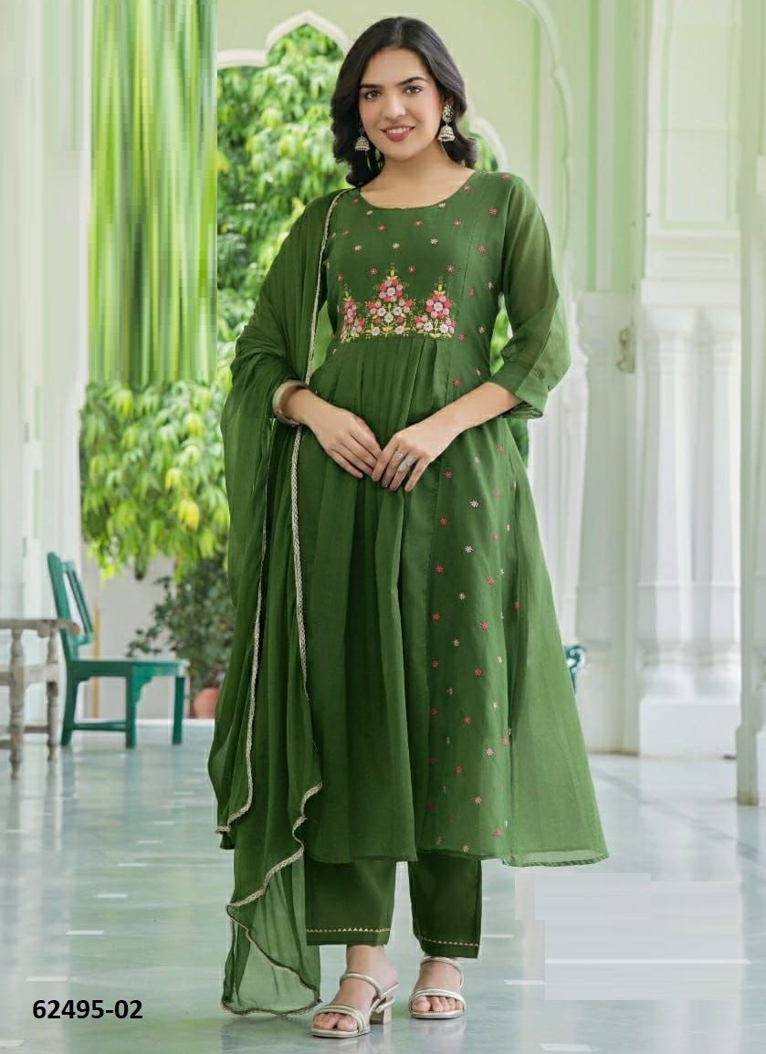 PIYA - Catalog # 62495 (Set of 6 Readymade Salwar Suits) by Kaya Ahmedabad