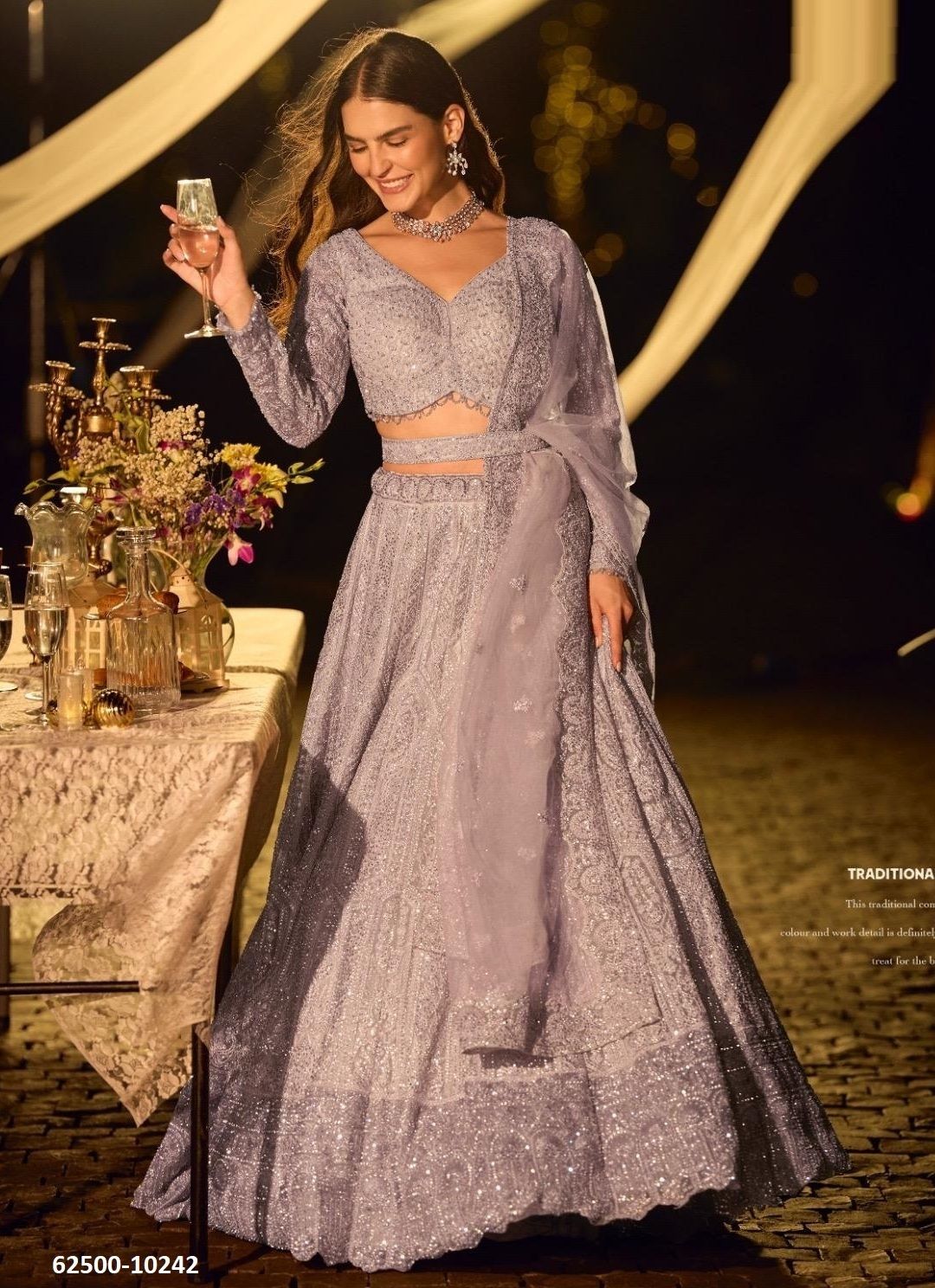 RIYAASAT - Catalog # 62500 (Set of 6 Readymade Lehengas) by Sayuri Designer