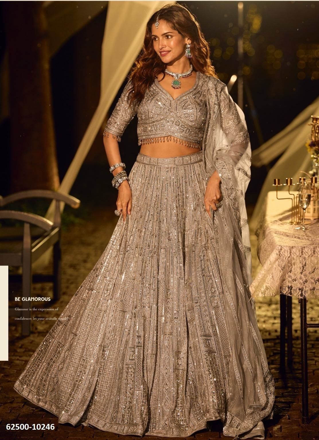 RIYAASAT - Catalog # 62500 (Set of 6 Readymade Lehengas) by Sayuri Designer