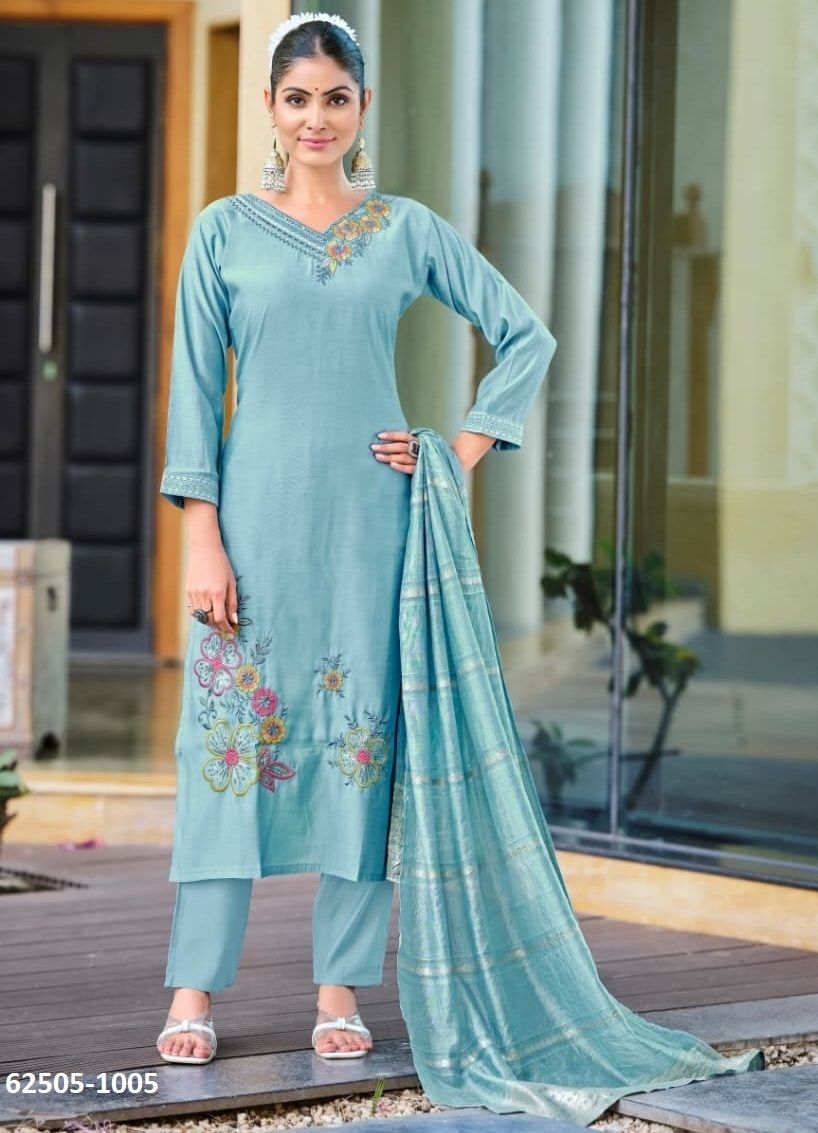 GEET - Catalog # 62505 (Set of 6 Readymade Salwar Suits) by Ossm GEET - Catalog # 62505 (Set of 6 Readymade Salwar Suits) by Ossm