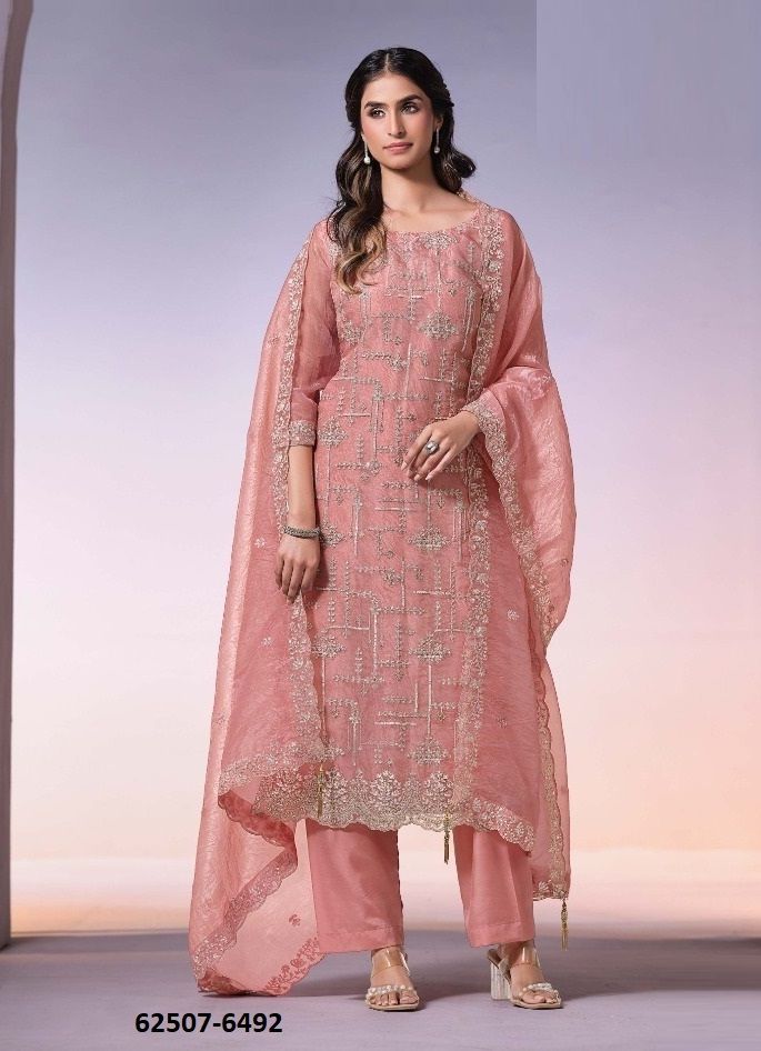 CLARA 2 - Catalog # 62507 (Set of 6 Semi-Stitched / Un-Stitched Suits) by Vipul Fashions