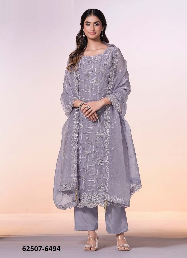 CLARA 2 - Catalog # 62507 (Set of 6 Semi-Stitched / Un-Stitched Suits) by Vipul Fashions