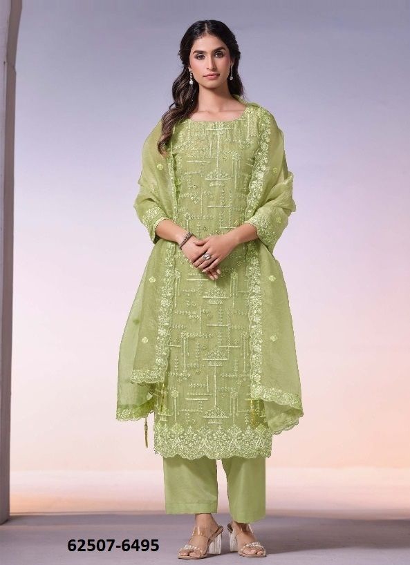 CLARA 2 - Catalog # 62507 (Set of 6 Semi-Stitched / Un-Stitched Suits) by Vipul Fashions